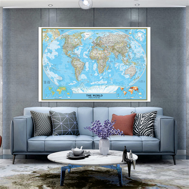 Star Map Poster - ملصق خريطة العالم باللغة الإنجليزية، لوحة