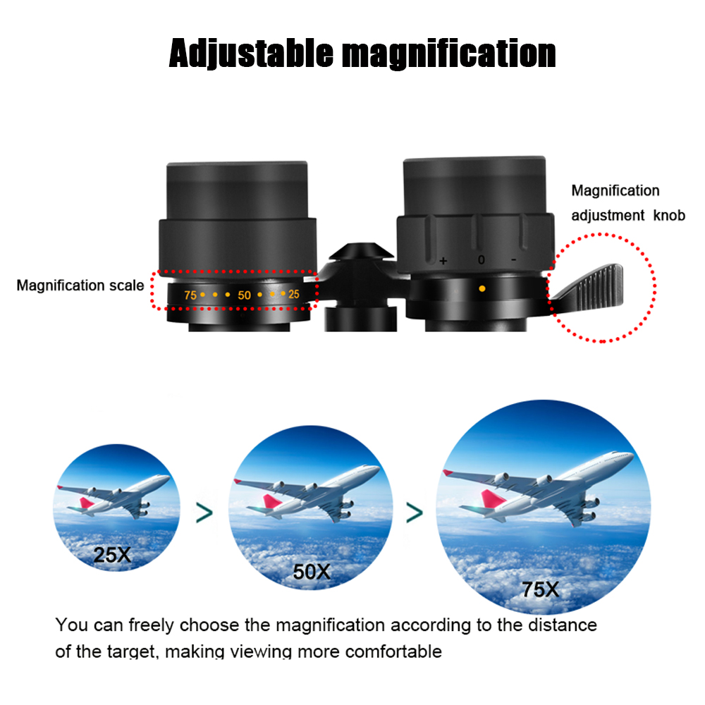 BORWOLF 25-75X70 ED تكبير عالي - مراجعة National Geographic Telescope 70Mm وسعره