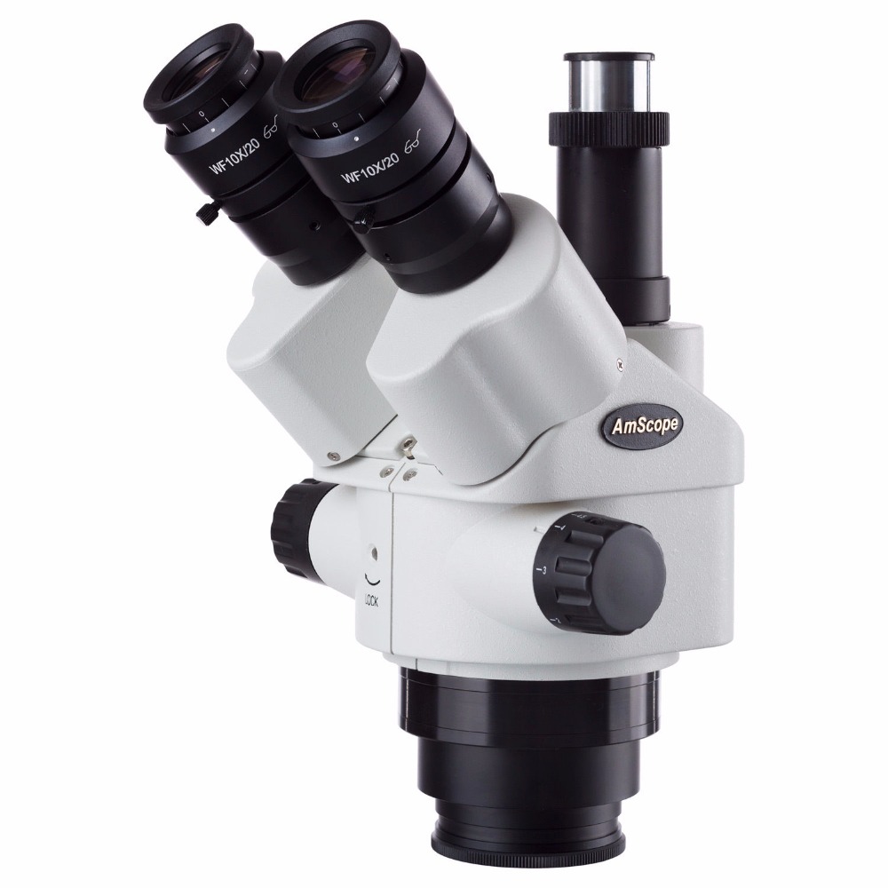 مجهر ستيريو ثلاثي العدسات من A - مراجعة Amscope Microscope Stereo 7X-45X وسعره